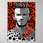 Abstract Art of David Beckham Poster<br><div class="desc">Experience the abstract beauty of David Beckham with this captivating poster design. Through bold colours,  geometric shapes,  and expressive lines,  this abstract artwork captures the essence of Beckham's dynamic presence,  celebrating his impact on the world of football and pop culture.</div>