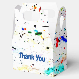 Abstract Art Paint Splashes and Spots Favour Box
