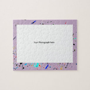 Abstract Art Paint Splashes & Spots Photo Template Jigsaw Puzzle