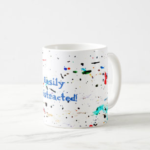 Abstract Art Paint Splashes Spotty Custom Coffee Mug