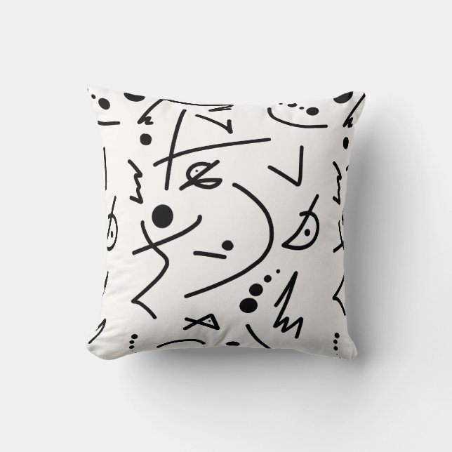 Abstract Art Painting One Of A Kind Pillow Cushion (Front)