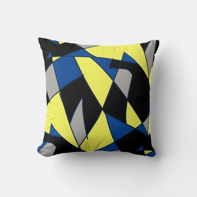 Abstract Art Painting One Of A Kind Pillow Cushion (Front)