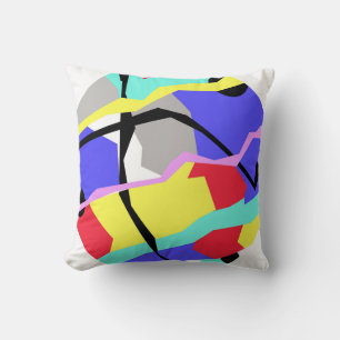 Abstract Art Pastel Colours Cushion Throw Pillow
