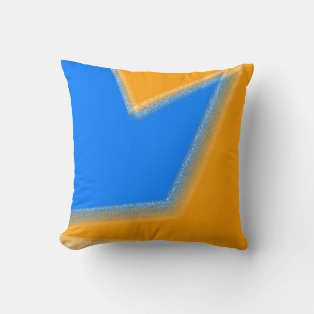 Abstract Art Pastel Lavender Blue Orange Cushion (Front)