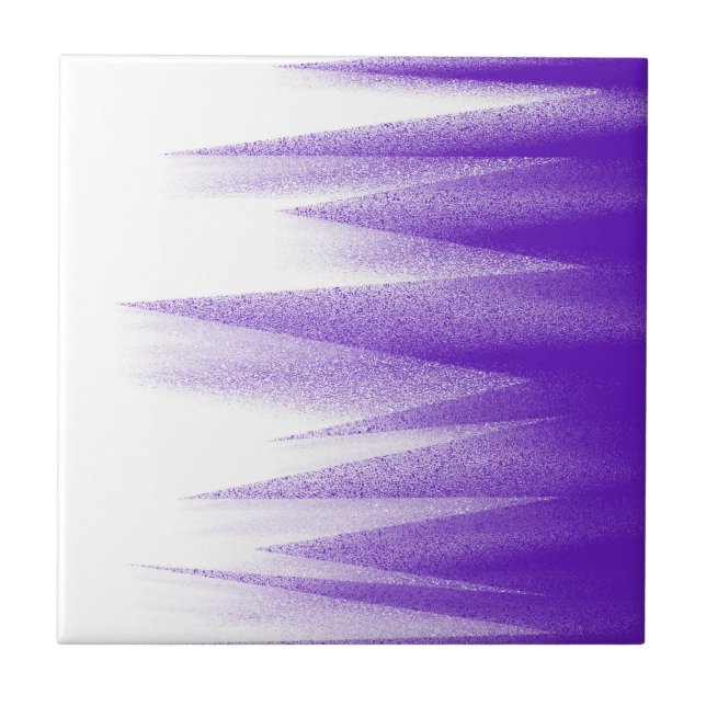 Abstract Art Pastel Lavender Purple White Ceramic Tile (Front)