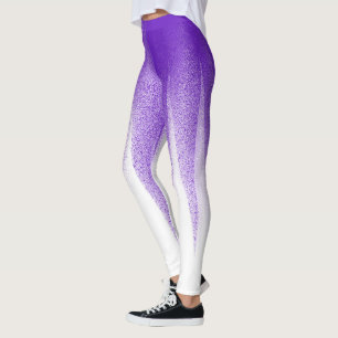 Abstract Art Pastel Lavender Purple White Leggings