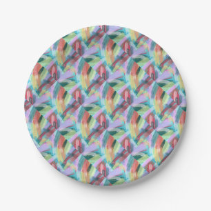 Abstract Art Pastel Paper Plate