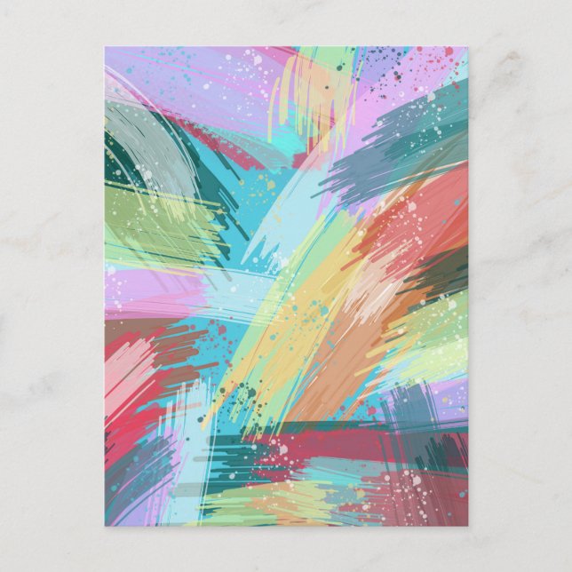 Abstract Art Pastel Postcard (Front)