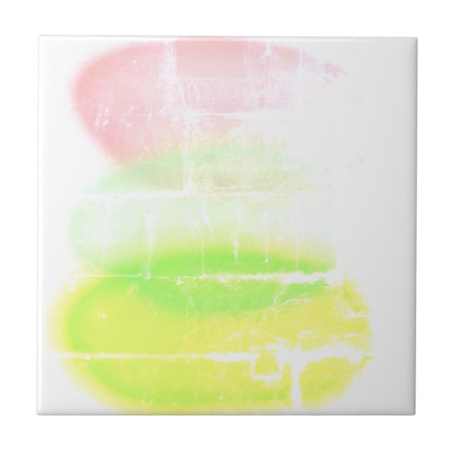 Abstract Art Pastel Turquoise Colours Ceramic Tile (Front)