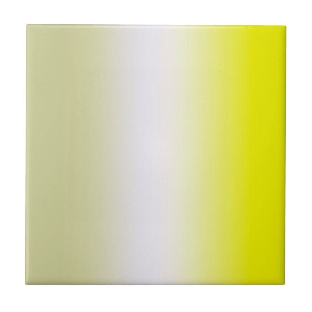 Abstract Art Pastel Yellow White Grey Ceramic Tile (Front)