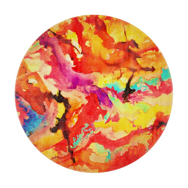 Abstract Art Pattern Cutting Board (Front)