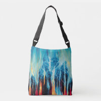 Abstract Art Pattern Red and Blue Electric Energy