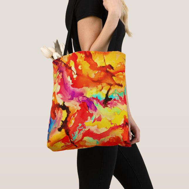 Abstract Art Pattern Tote Bag (Close Up)