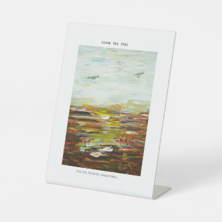 Abstract Art Pedestal Sign Look See Feel