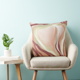 Abstract Art Pillow - Painterly modern palette