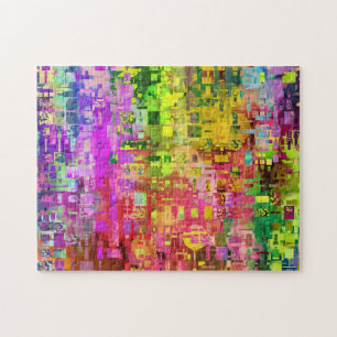 abstract art pixel digital cg colours jigsaw puzzle