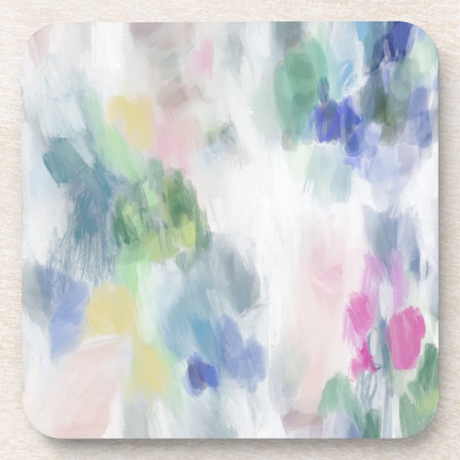 Abstract Art Plastic Coaster Set (Front)