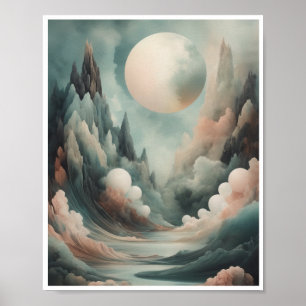 Abstract Art Poster Inspired by Surrealism Wall