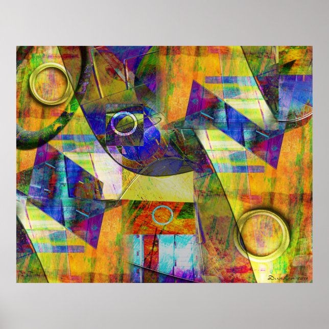 Abstract Art Poster-Let's Paint a Barn Poster (Front)