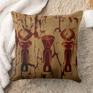 Abstract art Primitive African Cushion