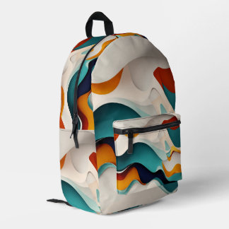 Abstract Art Printed Backpack