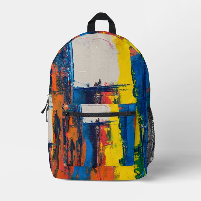 Abstract Art Printed Backpack (Front)