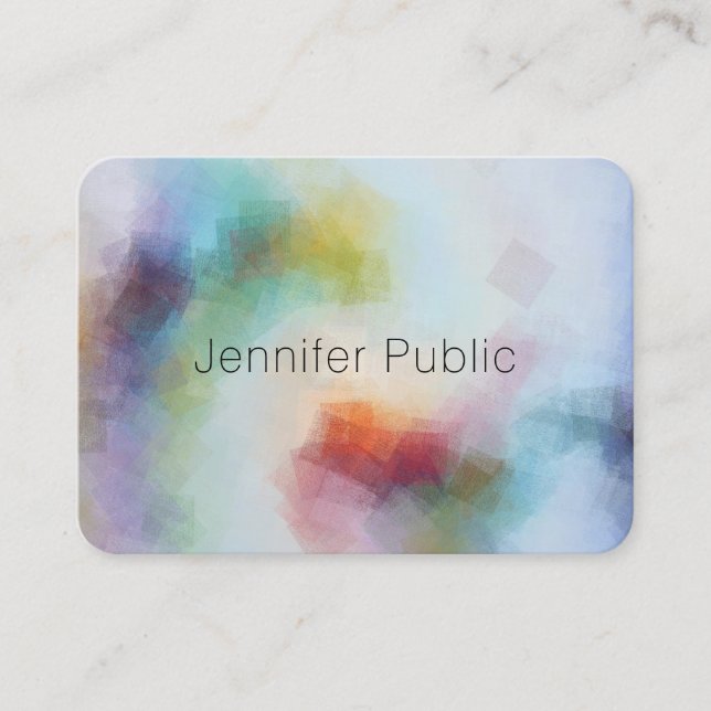 Abstract Art Professional Elegant Template Modern Business Card (Front)
