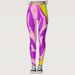 Abstract Art Purple Electrifying Leggings