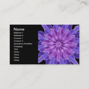 Abstract Art Purple Flower Business Card