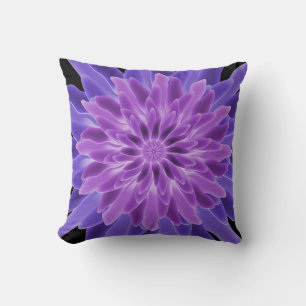 Abstract Art Purple Flower Cushion