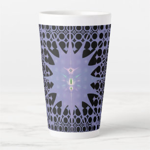 Abstract Art Purple Space Fractal Latte Mug