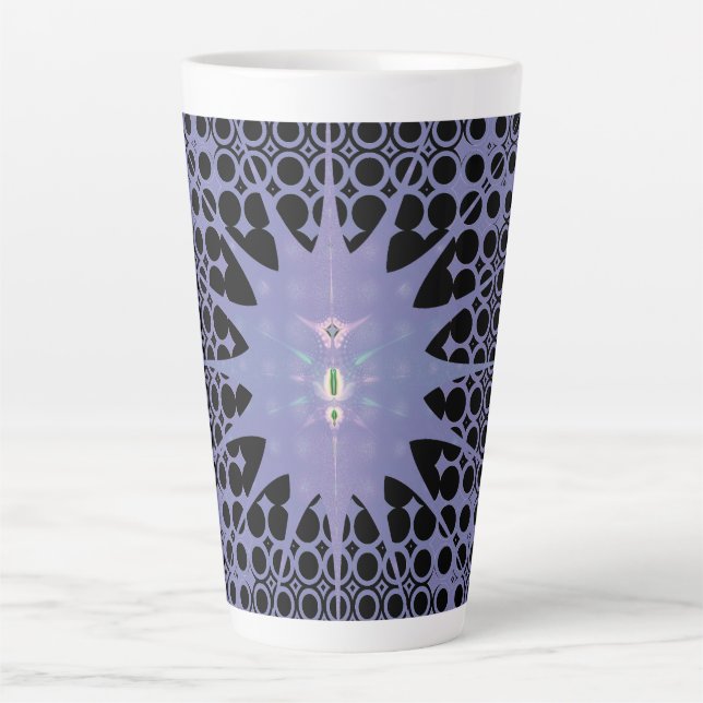 Abstract Art Purple Space Fractal Latte Mug (Front)