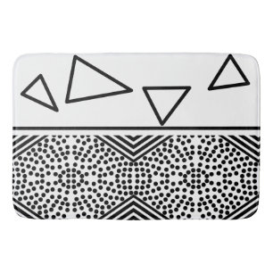 Abstract Art Pyramid Triangle Lines Pattern Bath Mat