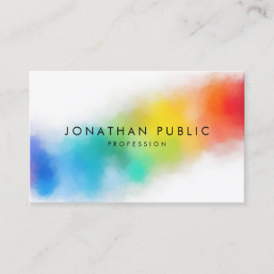 Abstract Art Rainbow Colours Modern Colourful Business Card