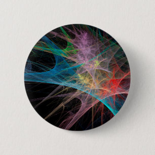 Abstract Art Rainbow Ice 6 Cm Round Badge