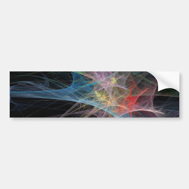Abstract Art Rainbow Ice Bumper Sticker (Front)