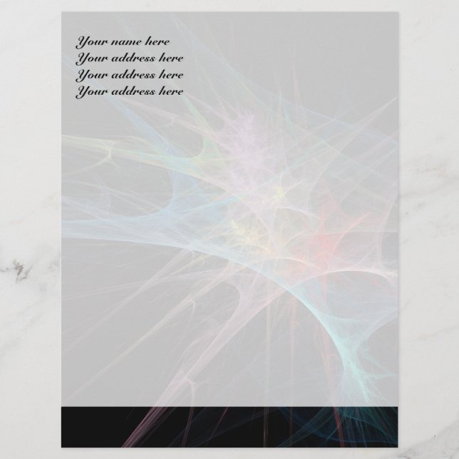 Abstract Art Rainbow Ice Customised Letterhead (Front)