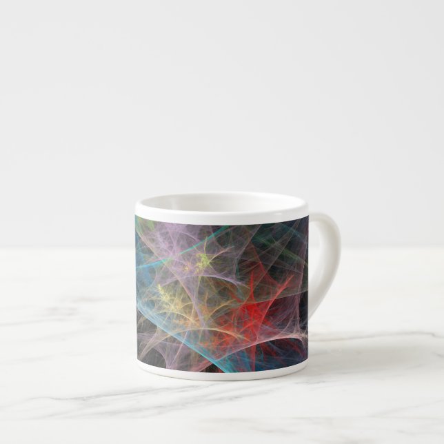 Abstract Art Rainbow Ice Espresso Cup (Front Right)