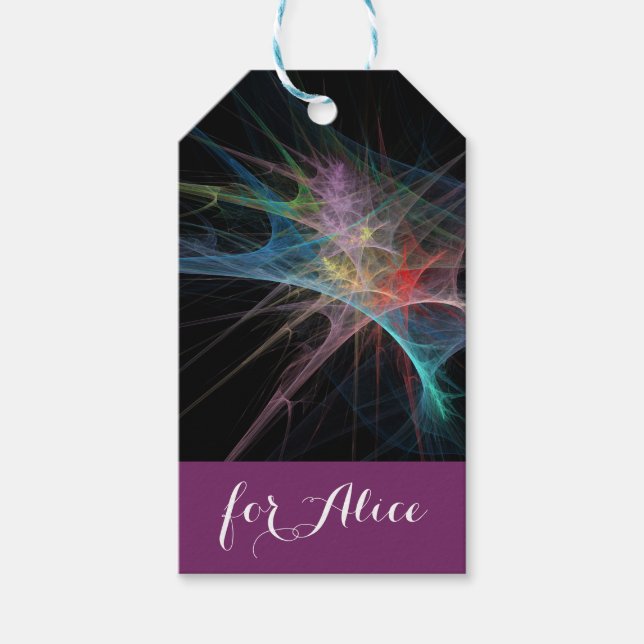 Abstract Art Rainbow Ice Gift Tags (Front)