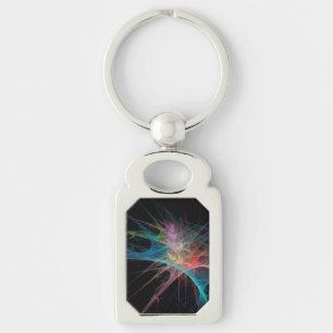 Abstract Art Rainbow Ice Key Ring