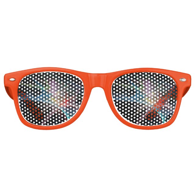 Abstract Art Rainbow Ice Retro Sunglasses (Front)