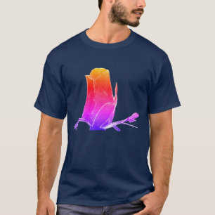 Abstract Art Rainbow Rosebud Flower Nature T-Shirt