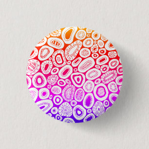 Abstract Art Random Blobby Shapes  3 Cm Round Badge