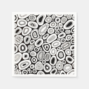 Abstract Art Random Blobby Shapes Napkin
