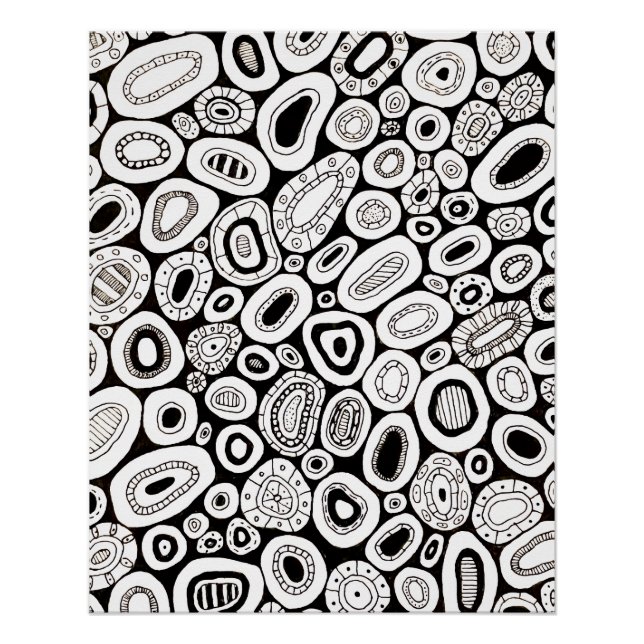 Abstract Art Random Blobby Shapes Poster (Front)