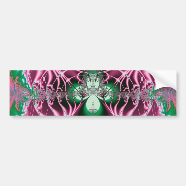 Abstract Art Red Flower Bumper Sticker (Front)
