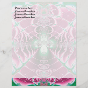 Abstract Art Red Flower Customised Letterhead