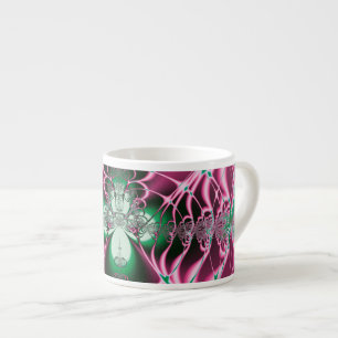 Abstract Art Red Flower Espresso Cup