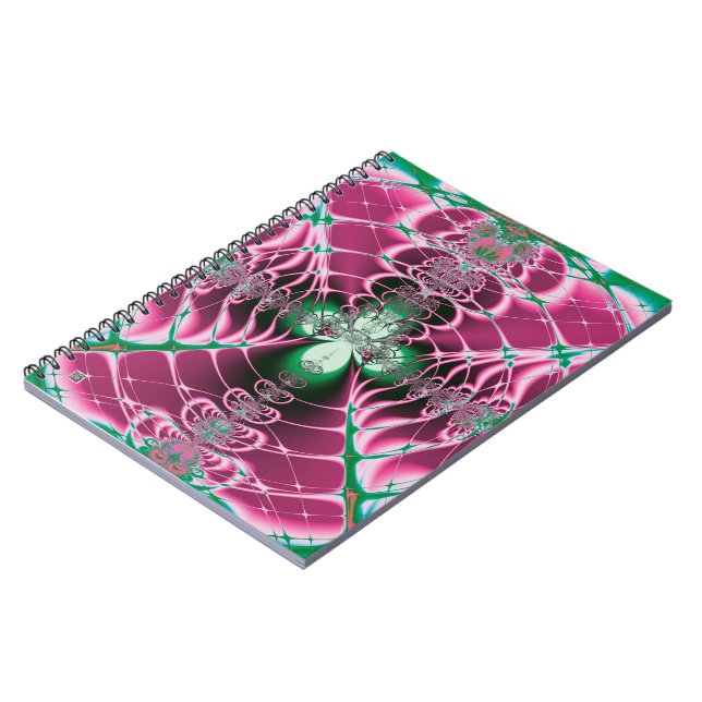 Abstract Art Red Flower Notebook (Left Side)