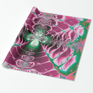 Abstract Art Red Flower Wrapping Paper